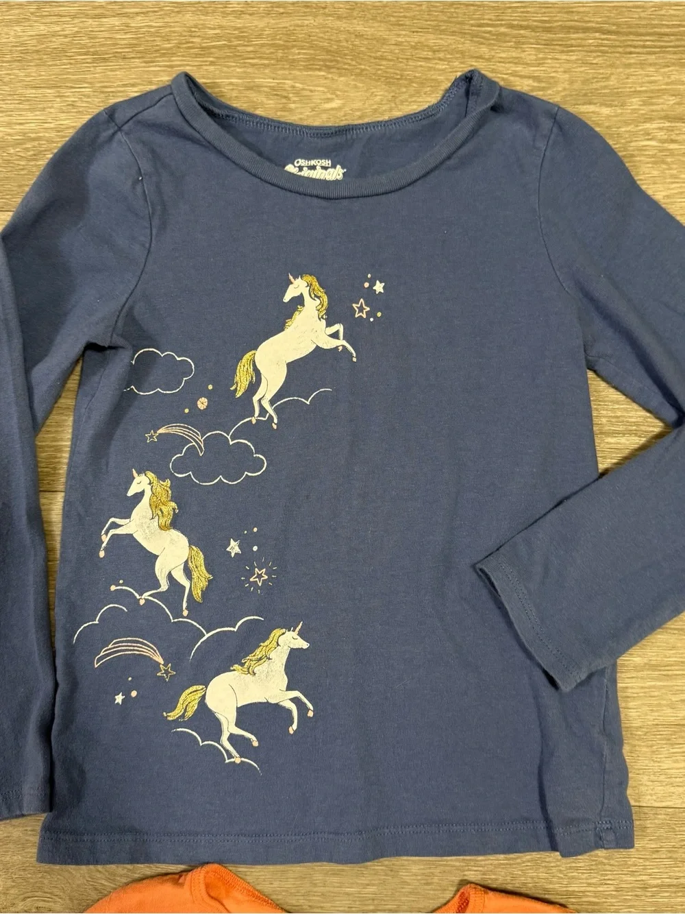 Lot Of 4 Girls Long Sleeve Tops Kid Size 7 Carters Eddie Bauer OshKosh